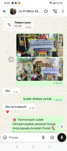 Testimonial Papan Bunga bitung